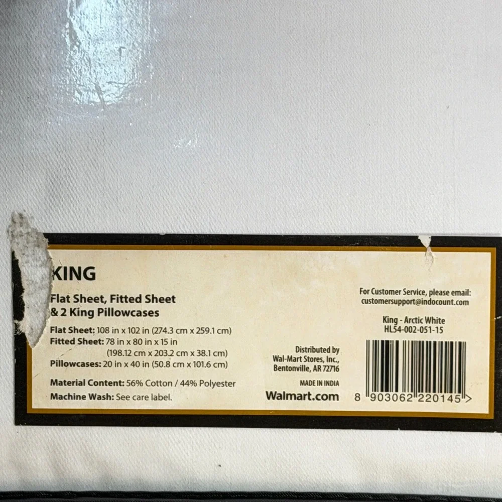 Hotel Style King 800 Thread Count Cotton Rich Sheet Set Arctic White 4pc New